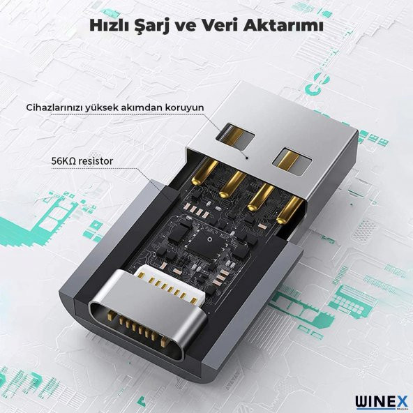 Winex UsbA to Type-C 3.1 Otg Çevirici Dönüştürücü Adaptör - 4