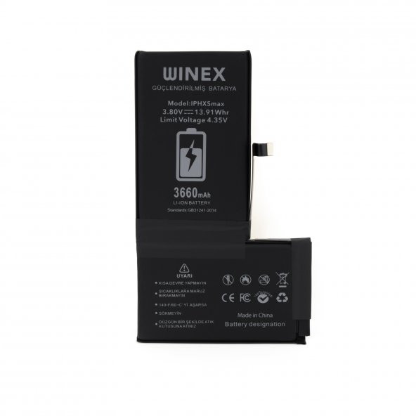 Winex İphone XS Max Uyumlu Güçlendirilmiş Premium Batarya