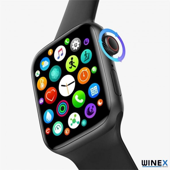 Winex Watch 7 Android İos Uyumlu Akıllı Saat Siyah - 3