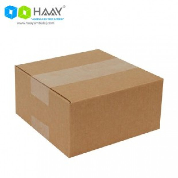HAAY AMBALAJ 14x14x7cm Tek Oluklu Koli - Kraft ( 100 ADET)