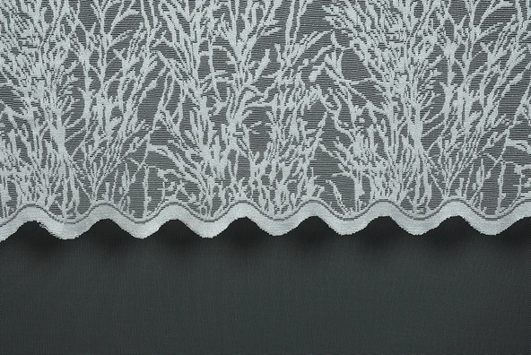 AĞAÇ DESEN KIRIK BEYAZ RENK TEK KANAT Hazır dikilmiş Pileli Fon Perde 300*260 cm - Resim 3