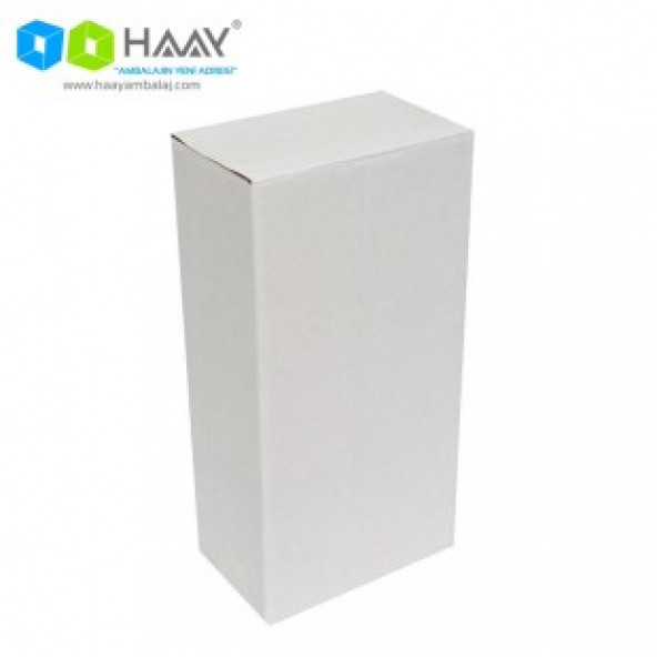 HAAY AMBALAJ 14x8x27cm Tek Oluklu Koli - Beyaz ( 100 ADET)