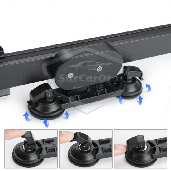 Oto Katlanır Akordiyon Güneşlik Ön Arka Cam Gölgelik Metalize Trapez Sürgülü Yeni Nesil Güneş Koruyucu Oto Araba Suv Tır 70 cm x 150 cm - 3