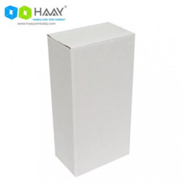 HAAY AMBALAJ 12x12x29cm Tek Oluklu Koli - Beyaz ( 50 ADET)