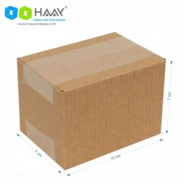 HAAY AMBALAJ 10x7x7cm Tek Oluklu Koli - Kraft ( 30 ADET) - 2