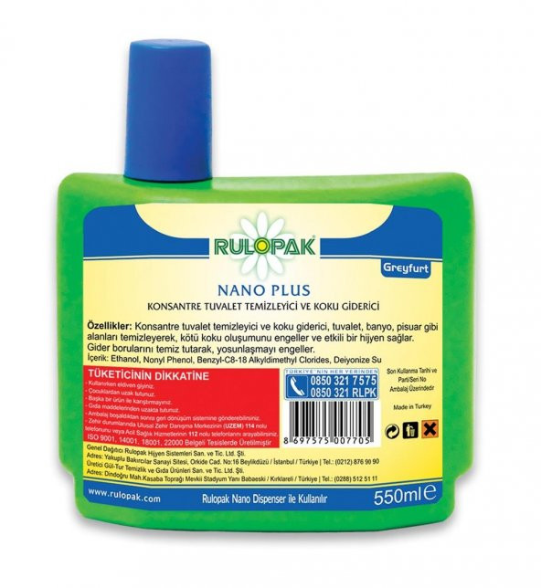 Rulopak Nano Wc Dispenseri Kartuşu Greyfurt - 5