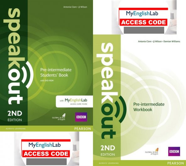 Speakout Pre-intermediate 2nd Edition Student's Book + Workbook with DVD Myenglishlab  (Online Access Code lu)