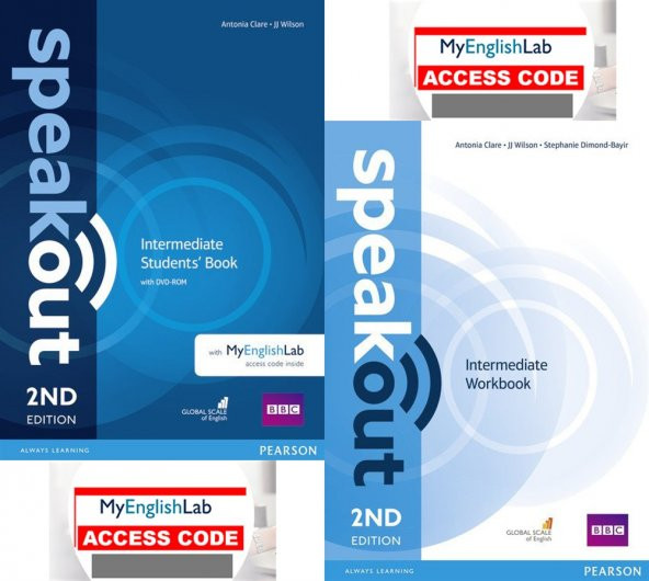 Speakout intermediate 2nd Edition Student's Book + Workbook with DVD Myenglishlab  (Online Access Code lu)