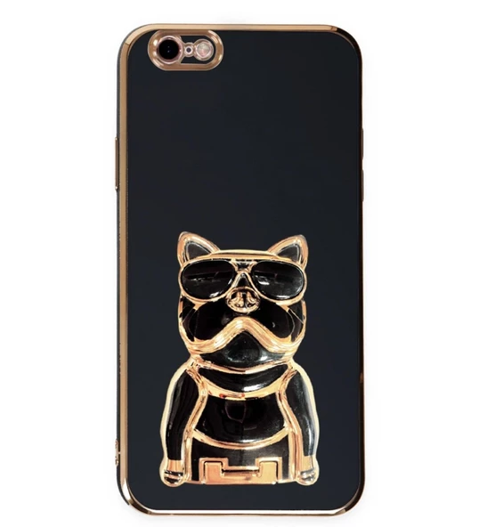 Smcase Apple iphone 6, 6s Kılıf Standlı Kamera Korumalı Bulldog Silikon