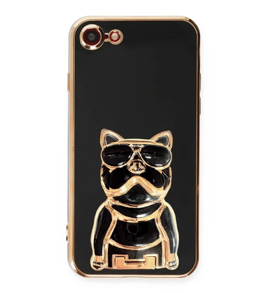 Smcase Apple iphone 7 Kılıf Standlı Kamera Korumalı Bulldog Silikon