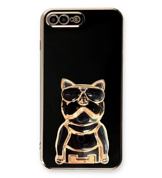 Smcase Apple iphone 7 Plus Kılıf Standlı Kamera Korumalı Bulldog Silikon