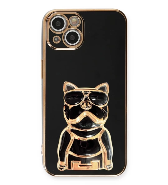 Smcase Apple iPhone 13 Kılıf Standlı Kamera Korumalı Bulldog Silikon