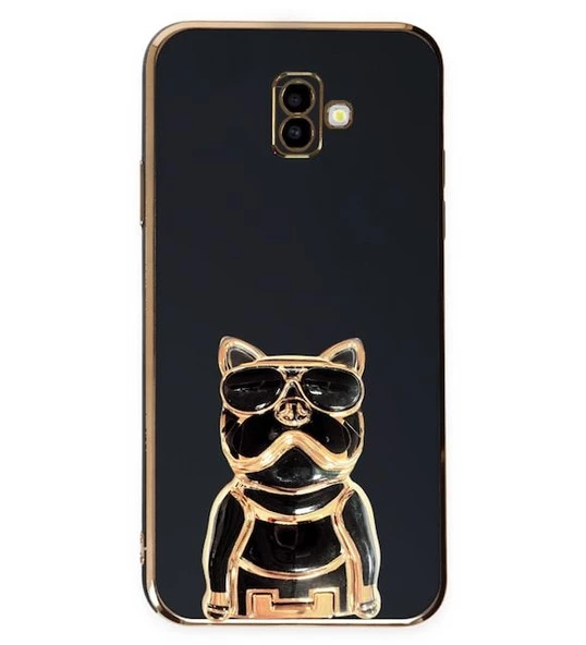 Smcase Samsung Galaxy J6 Plus Kılıf Standlı Kamera Korumalı Bulldog Silikon