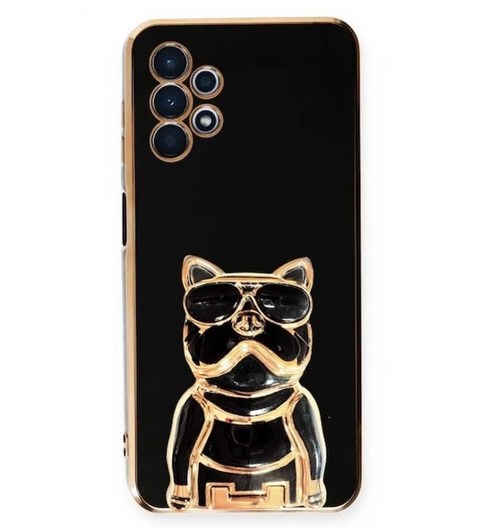 Smcase Samsung Galaxy A32 4G Kılıf Standlı Kamera Korumalı Bulldog Silikon