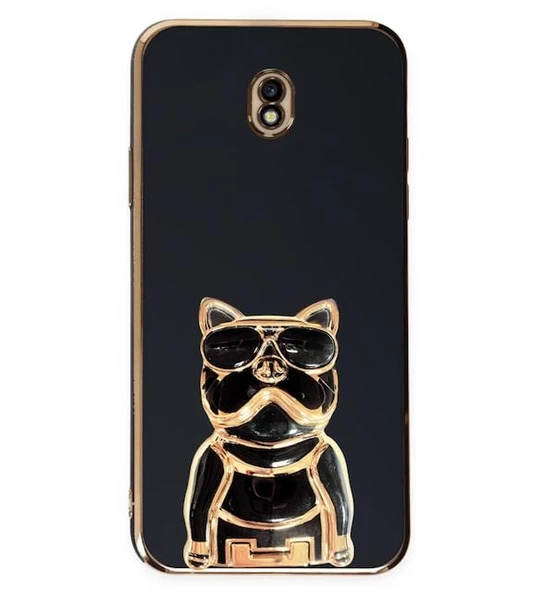 Smcase Samsung Galaxy J7 Pro J730F Kılıf Standlı Kamera Korumalı Bulldog Silikon