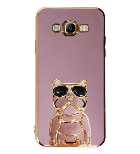 Smcase Samsung Galaxy J7 2015 Kılıf Standlı Kamera Korumalı Bulldog Silikon - Resim 4