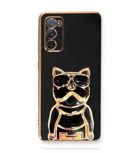 Smcase Samsung Galaxy S20 FE Kılıf Standlı Kamera Korumalı Bulldog Silikon