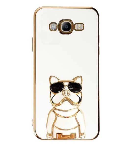 Smcase Samsung Galaxy J7 2015 Kılıf Standlı Kamera Korumalı Bulldog Silikon - Resim 6