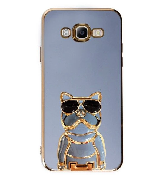 Smcase Samsung Galaxy J7 2015 Kılıf Standlı Kamera Korumalı Bulldog Silikon - Resim 5