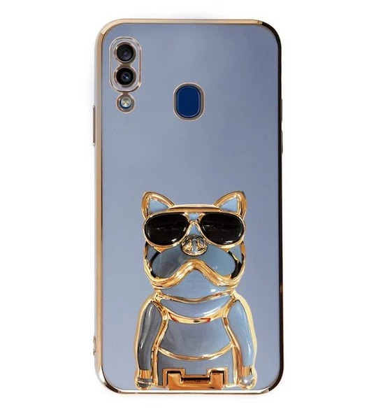 Smcase Samsung Galaxy A20 Kılıf Standlı Kamera Korumalı Bulldog Silikon - Resim 5