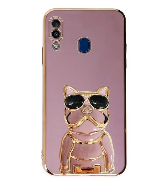 Smcase Samsung Galaxy A20 Kılıf Standlı Kamera Korumalı Bulldog Silikon - Resim 4