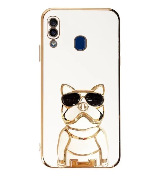 Smcase Samsung Galaxy A20 Kılıf Standlı Kamera Korumalı Bulldog Silikon - Resim 6