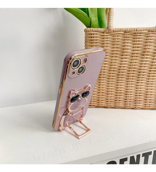 Smcase Samsung Galaxy A20 Kılıf Standlı Kamera Korumalı Bulldog Silikon - Resim 2