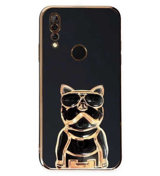 Smcase Huawei Y9 Prime 2019 Kılıf Standlı Kamera Korumalı Bulldog Silikon