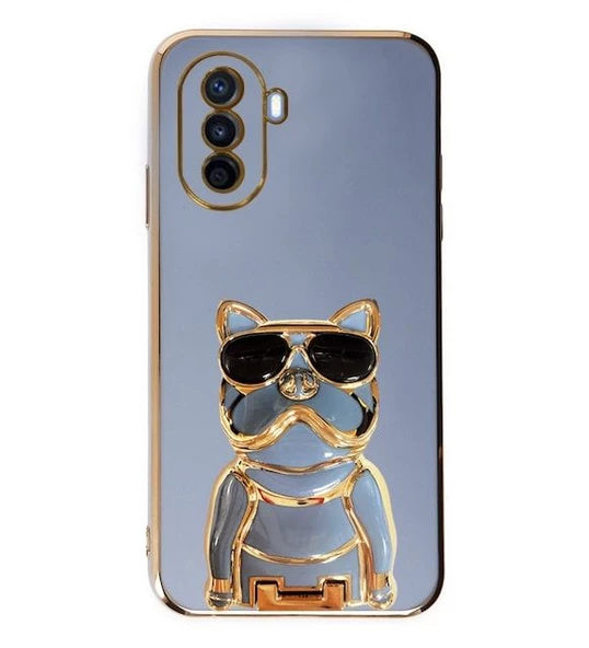 Smcase Huawei Nova Y70 Kılıf Standlı Kamera Korumalı Bulldog Silikon