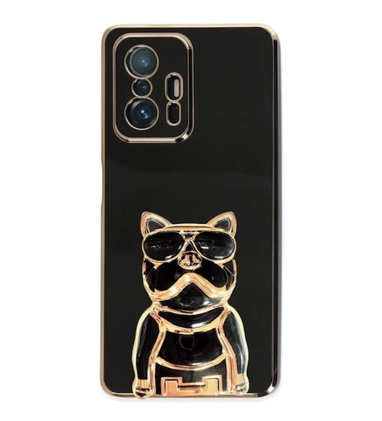 Smcase Xiaomi Mi 11T Pro 5G Kılıf Standlı Kamera Korumalı Bulldog Silikon