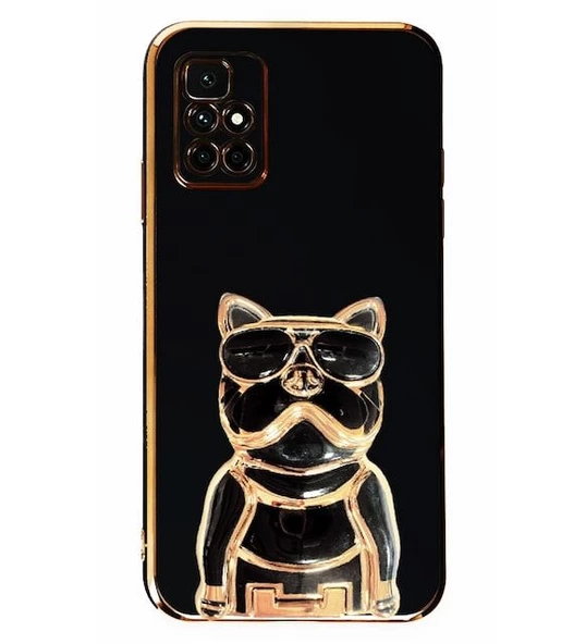 Smcase Xiaomi Redmi 10 Kılıf Standlı Kamera Korumalı Bulldog Silikon