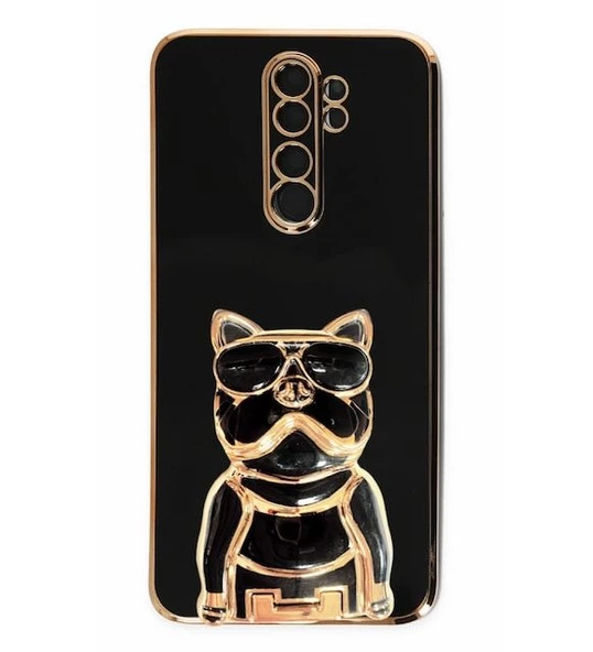 Smcase Xiaomi Redmi Note 8 Pro Kılıf Standlı Kamera Korumalı Bulldog Silikon