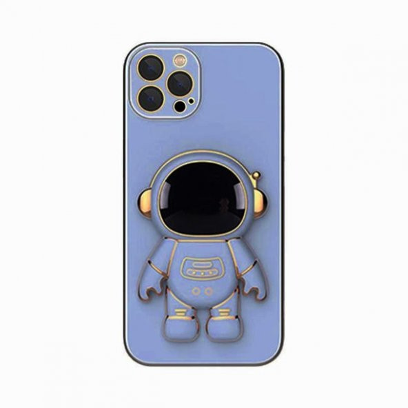 Smcase Apple iPhone 13 Pro Max Kılıf Standlı Kamera Korumalı Astronot Silikon