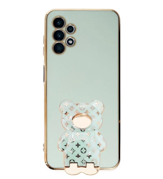 Smcase Samsung Galaxy A53 5G Kılıf Standlı Kamera Korumalı Cute Bear Silikon