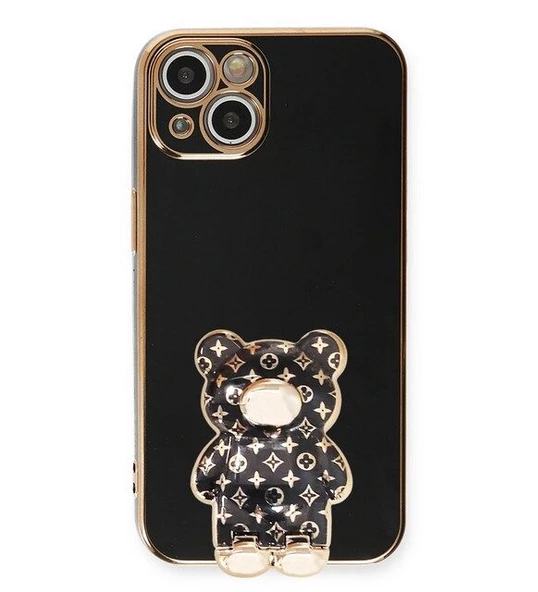 Smcase Apple iPhone 14 Kılıf Standlı Kamera Korumalı Cute Bear Silikon ürün görseli 1