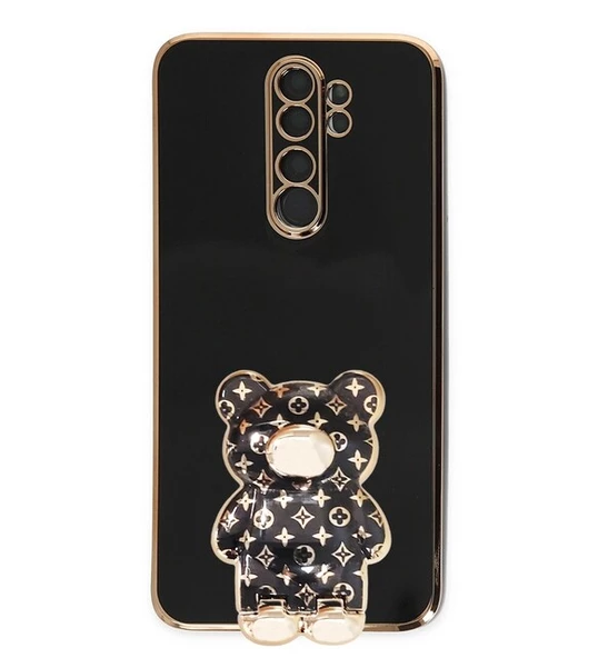 Smcase Xiaomi Redmi Note 8 Pro Kılıf Standlı Kamera Korumalı Cute Bear Silikon - 4