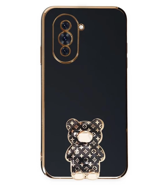 Smcase Huawei Nova 10 Pro Kılıf Standlı Kamera Korumalı Cute Bear Silikon