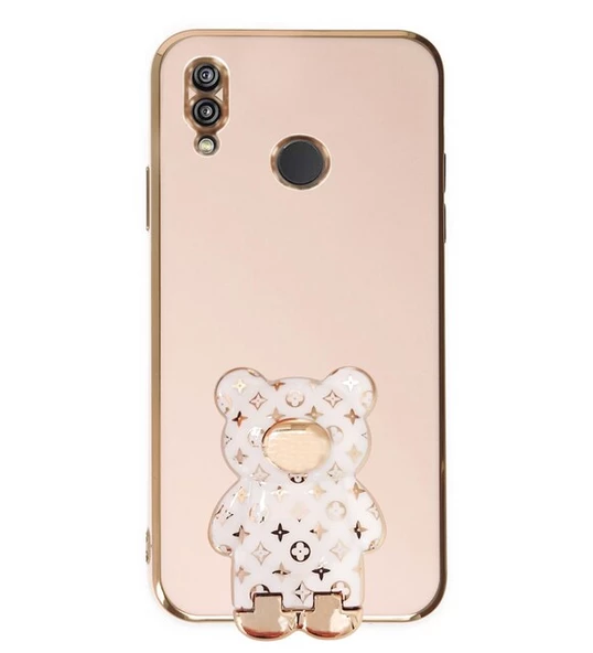 Smcase Samsung Galaxy A20 Kılıf Standlı Kamera Korumalı Cute Bear Silikon - Resim 4
