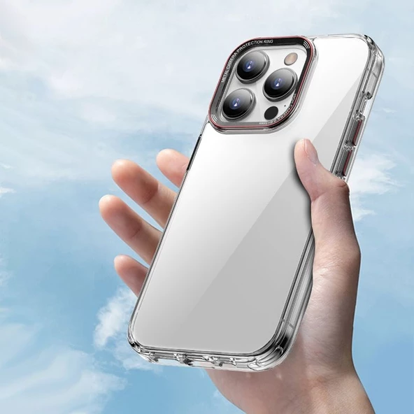 Smcase Apple iPhone 14 Pro Max Kılıf Darbeye Dayanıklı MG Serisi Kristal Sert Pc Kapak - Resim 7