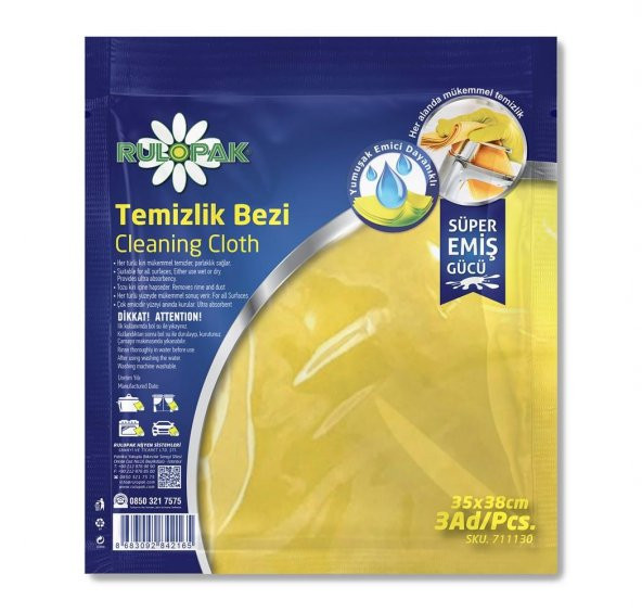 Rulopak 3lü Temizlik Bezi - Resim 6