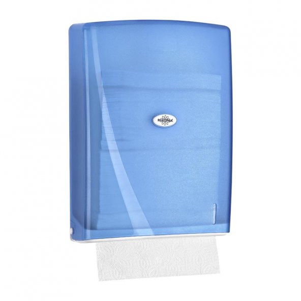 Rulopak Modern Z Katlama Kağıt Havlu Dispenseri 400Lü Transparan Mavi
