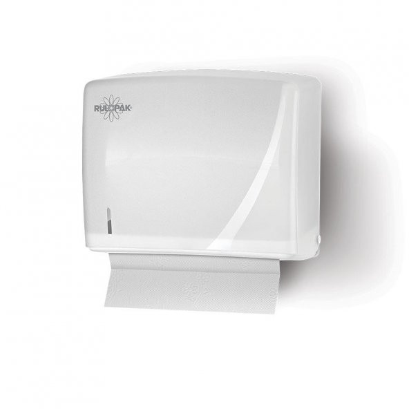 Rulopak Modern Z Katlama Kağıt Havlu Dispenseri 200Lü Transparan Beyaz