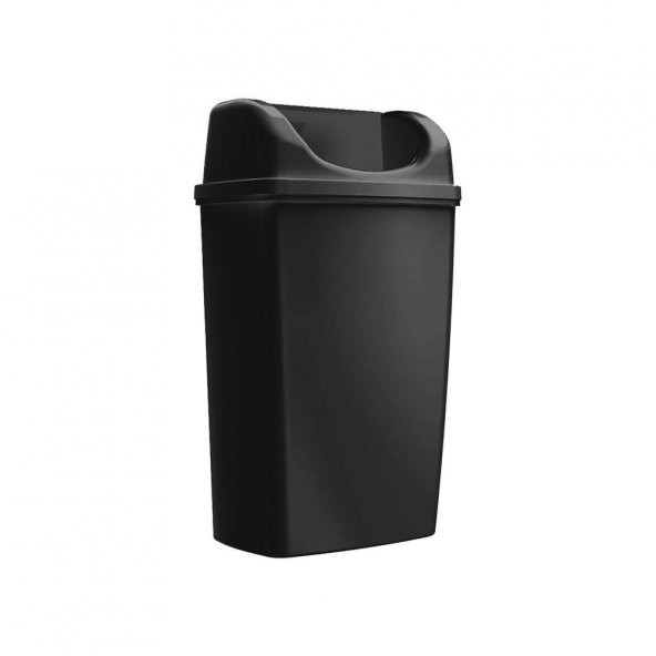 Rulopak Duvara Monte Çöp Kovası 25 Litre Siyah - 2