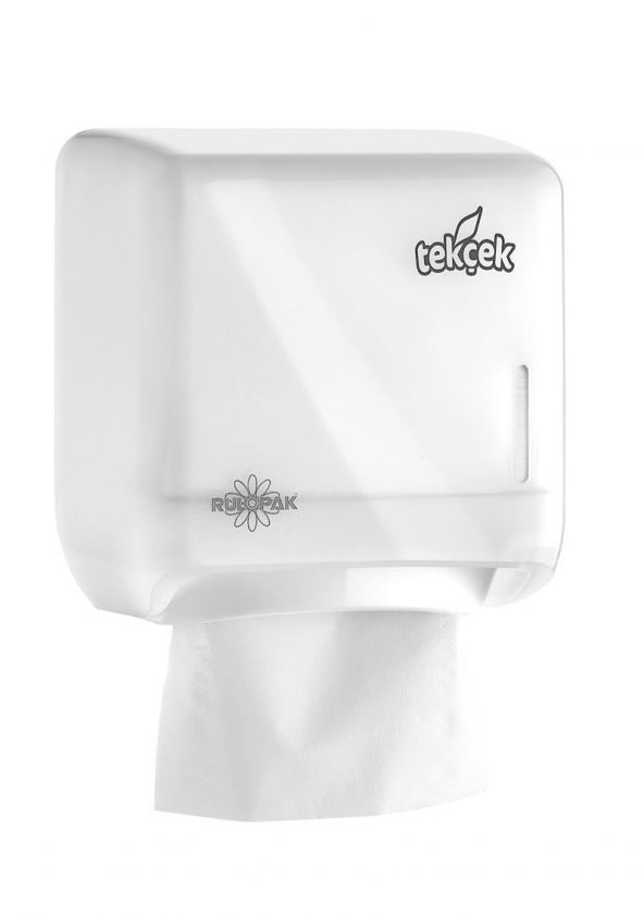 Rulopak Tekçek MiniTuvalet Kağıdı Dispenseri Transparan Beyaz ürün görseli 1