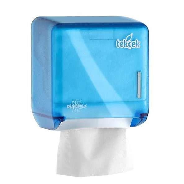 Rulopak Tekçek MiniTuvalet Kağıdı Dispenseri Transparan Mavi - 3