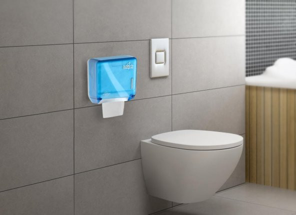 Rulopak Tekçek MiniTuvalet Kağıdı Dispenseri Transparan Mavi - 4