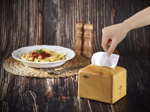 Rulopak Tekçek Mini Peçete Dispenseri Açık Ahşap - 4