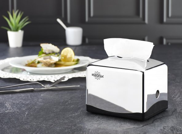 Rulopak Tekçek Mini Peçete Dispenseri Krom - 2