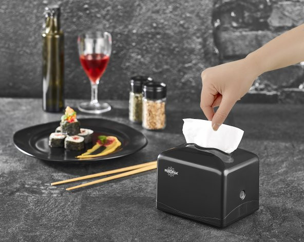 Rulopak Tekçek Mini Peçete Dispenseri Siyah - 4
