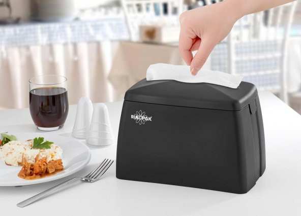 Rulopak Tekçek Maxi Peçete Dispenseri Siyah - 4